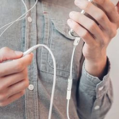 Adaptateur Audio Akashi USB-C Vers Jack 3,5 Prise En Charge Son Et Micro - Blanc -Musique recherchée. ada aka c2j 5