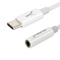 Adaptateur Audio Akashi USB-C Vers Jack 3,5 Prise En Charge Son Et Micro - Blanc -Musique recherchée. ada aka c2j 8