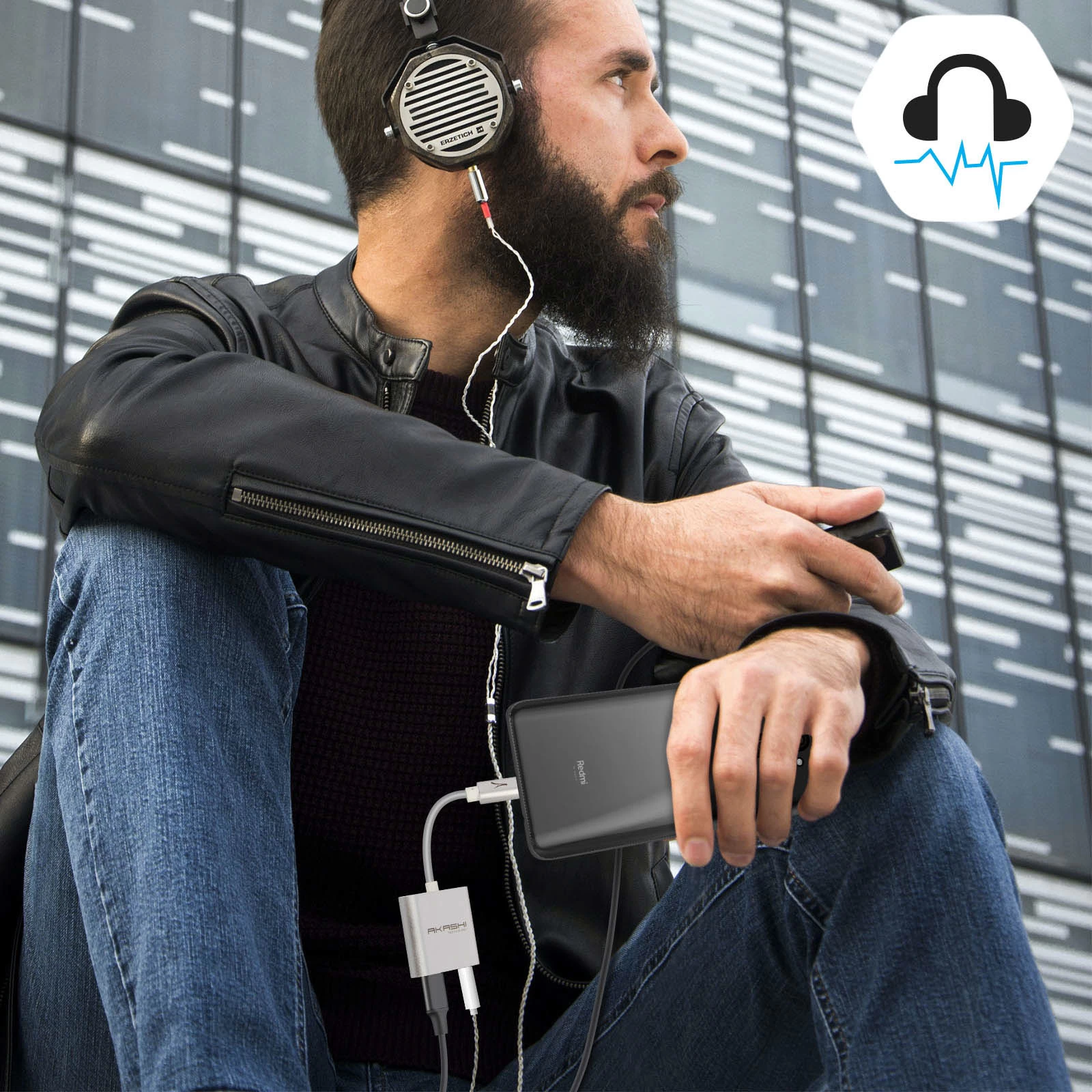 Adaptateur Audio Et Charge USB-C Vers USB-C / Jack 3.5mm, Akashi - Argent 6 Adaptateur Audio Et Charge USB-C Vers USB-C / Jack 3.5mm, Akashi - Argent – Image 4