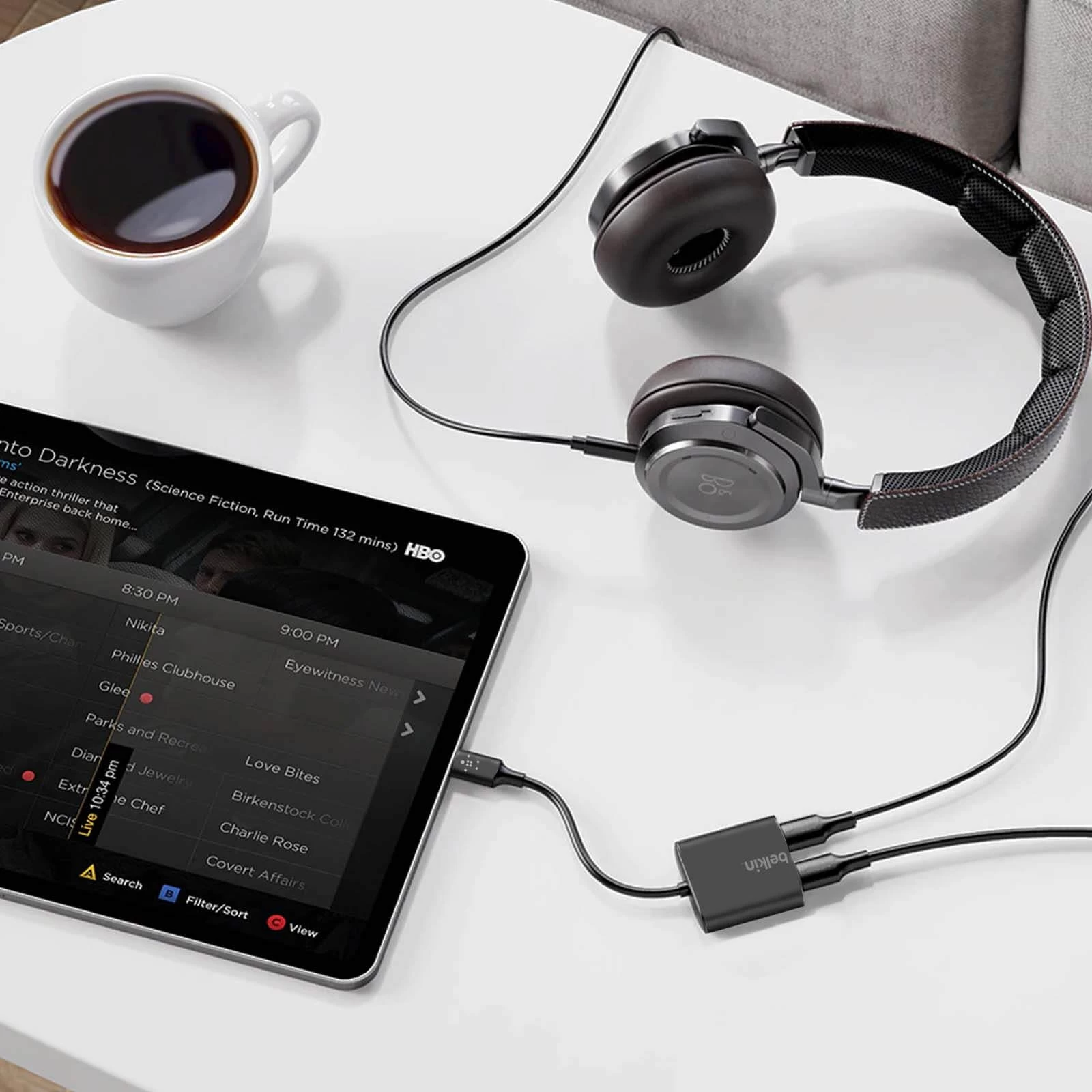 Adaptateur USB-C Vers Dual USB-C Femelle Charge Rapide 60W + Audio, Belkin - Noir 4 Adaptateur USB-C Vers Dual USB-C Femelle Charge Rapide 60W + Audio, Belkin - Noir – Image 2