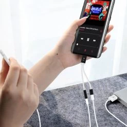 Adaptateur Audio Et Charge USB-C Vers Jack 3.5mm Et USB-C, HL-100 - Noir -Musique recherchée. ada hl100 bk 5