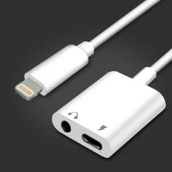 Adaptateur Audio Et Charge Lightning Vers Lightning Et Jack 3.5 Mm - Blanc 17 Adaptateur Audio Et Charge Lightning Vers Lightning Et Jack 3.5 Mm - Blanc -Musique recherchée. ada ip5 35ip5 v2 7