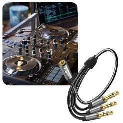 Adaptateur Audio Jack 3.5mm Femelle Vers 3x Jack 3.5mm Mâle, LinQ 16 Adaptateur Audio Jack 3.5mm Femelle Vers 3x Jack 3.5mm Mâle, LinQ -Musique recherchée. ada linq 1fv3m 3