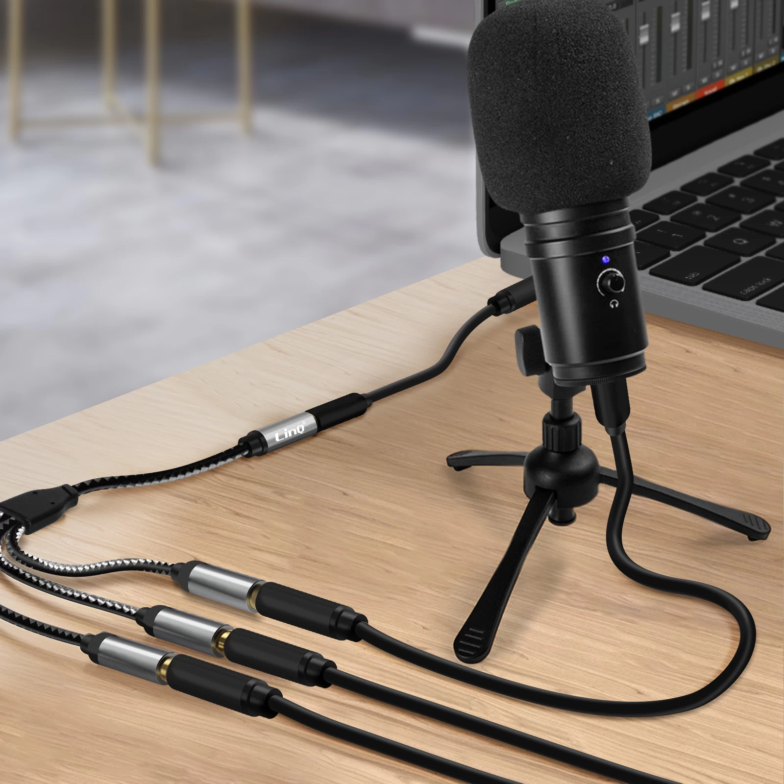 Adaptateur Audio Jack 3.5mm Femelle Vers 3x Jack 3.5mm Mâle, LinQ 7 Adaptateur Audio Jack 3.5mm Femelle Vers 3x Jack 3.5mm Mâle, LinQ – Image 5