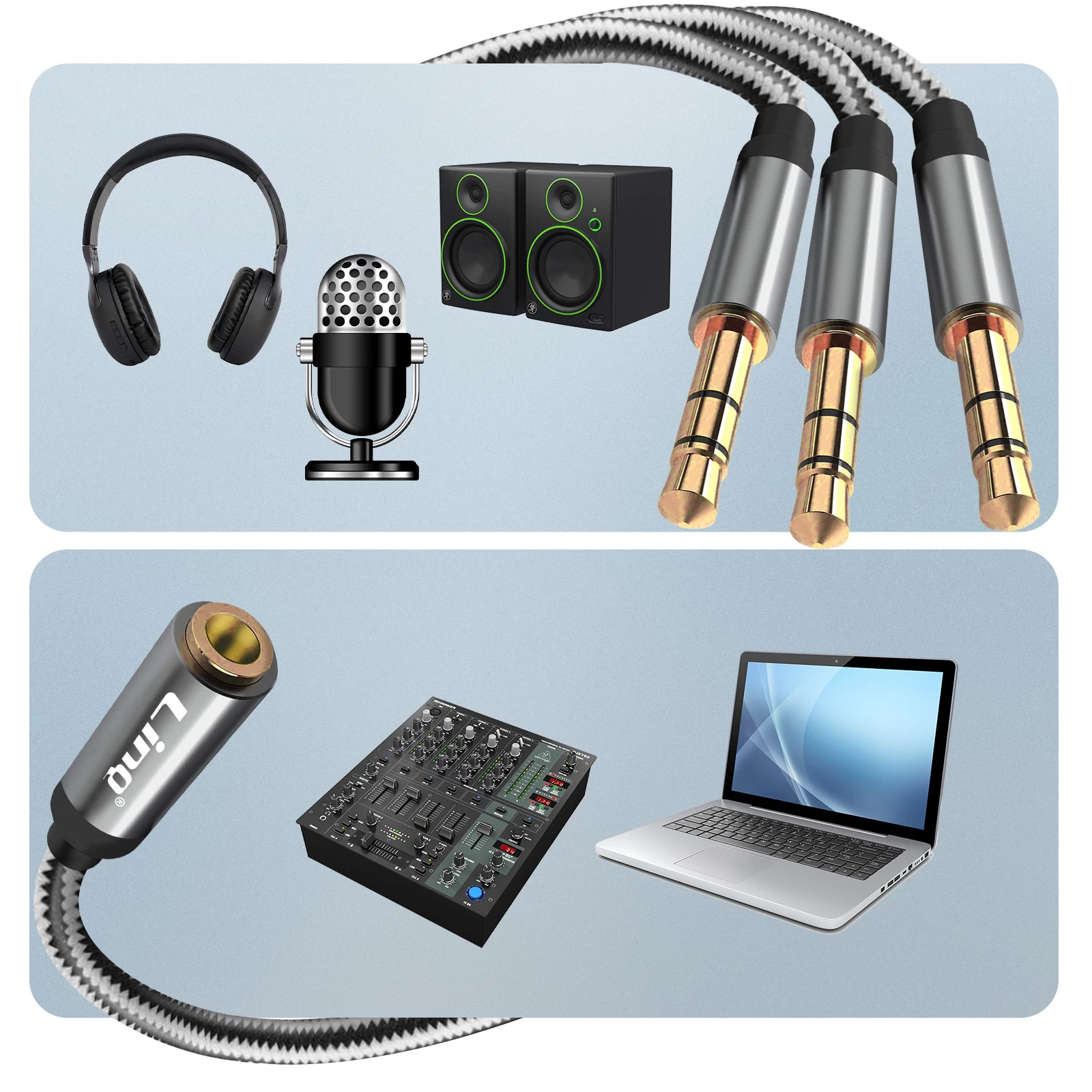 Adaptateur Audio Jack 3.5mm Femelle Vers 3x Jack 3.5mm Mâle, LinQ 6 Adaptateur Audio Jack 3.5mm Femelle Vers 3x Jack 3.5mm Mâle, LinQ – Image 4