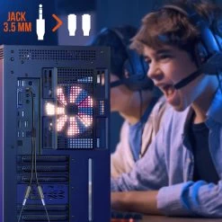 Adaptateur Audio Jack 3.5mm Mâle Vers 2x Jack 3.5mm Femelle, LinQ 12 Adaptateur Audio Jack 3.5mm Mâle Vers 2x Jack 3.5mm Femelle, LinQ -Musique recherchée. ada linq 1mv2f 2