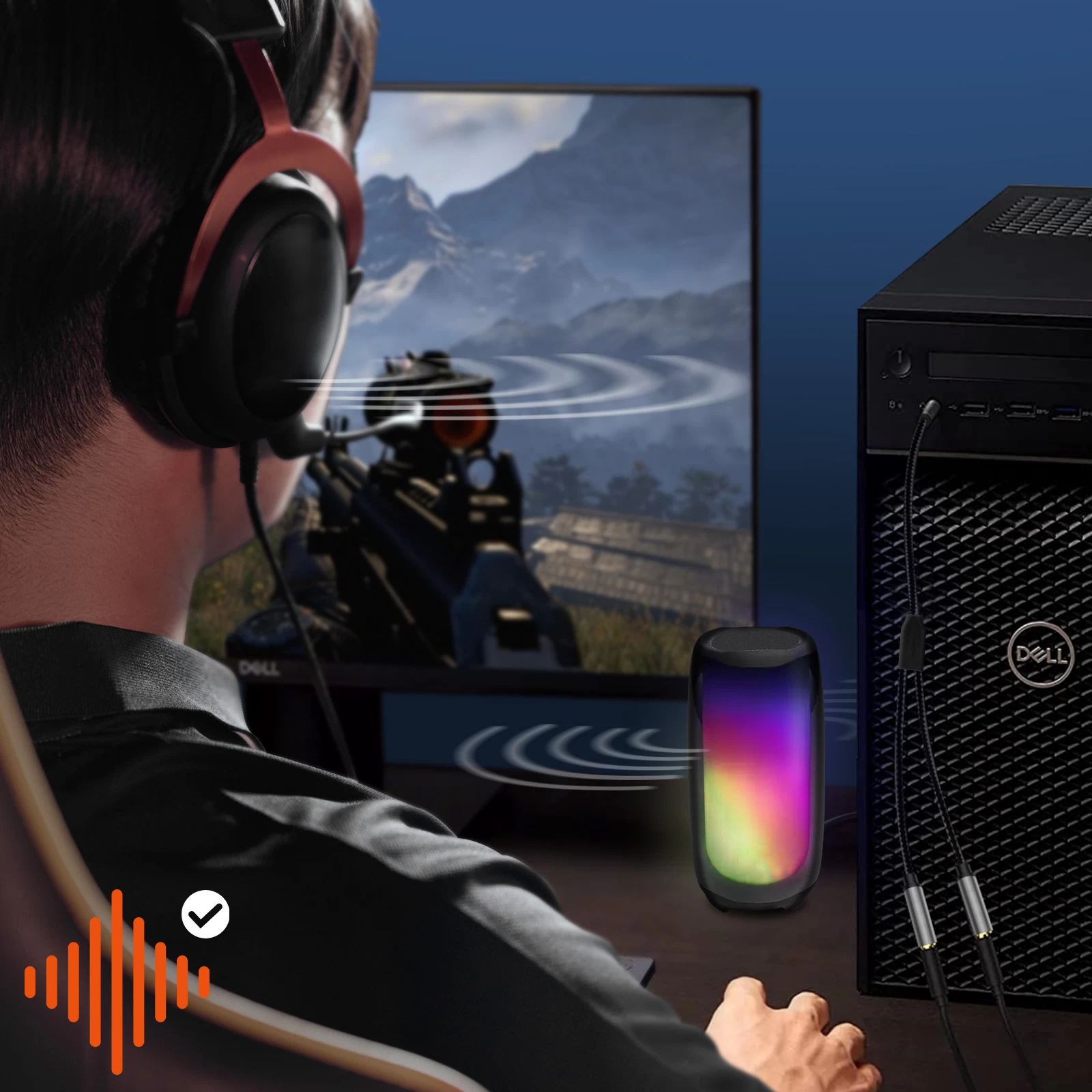 Adaptateur Audio Jack 3.5mm Mâle Vers 2x Jack 3.5mm Femelle, LinQ 4 Adaptateur Audio Jack 3.5mm Mâle Vers 2x Jack 3.5mm Femelle, LinQ – Image 2