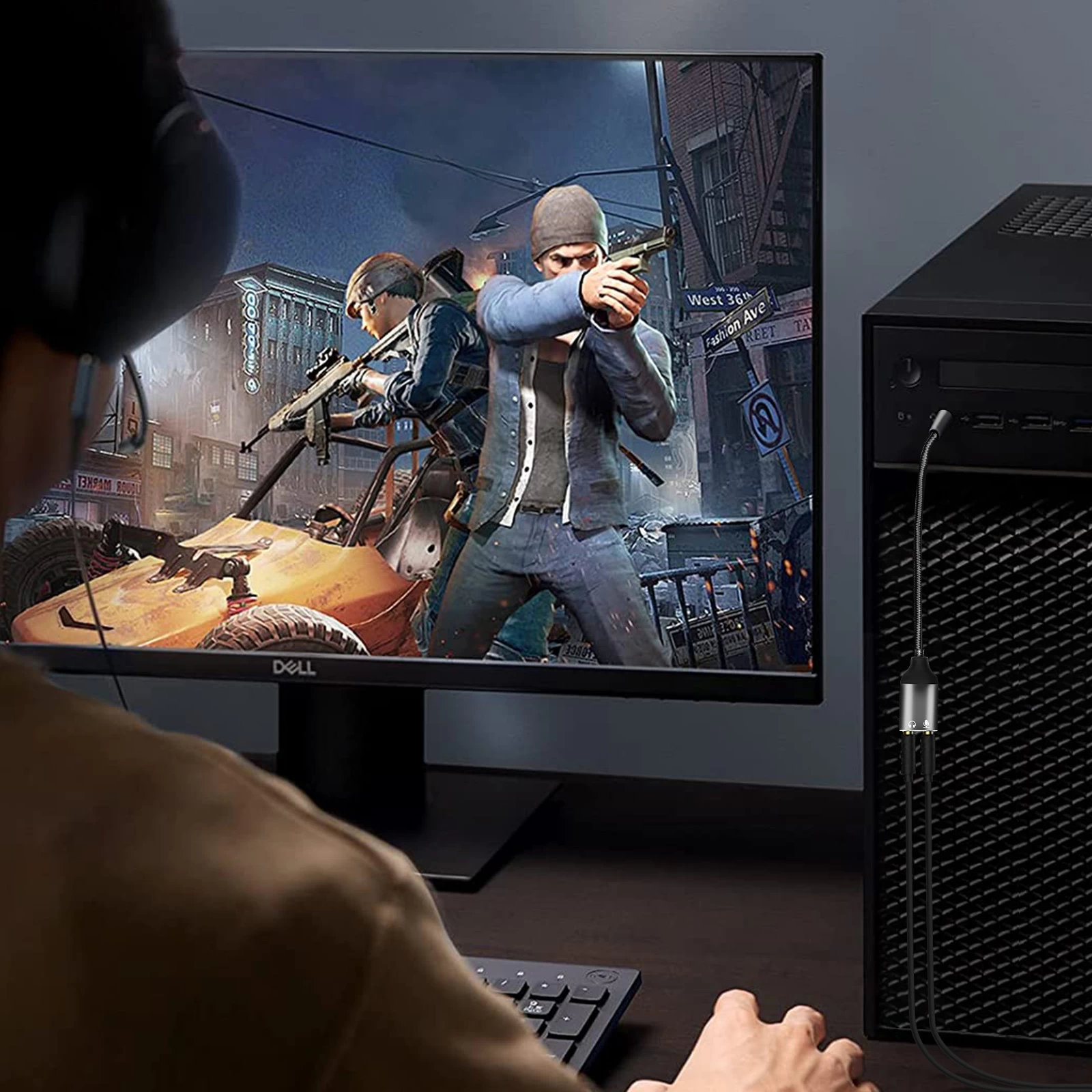 Adaptateur Audio Jack 3.5mm Mâle Vers Double Jack 3.5mm Femelle, Casque + Micro - LinQ 4 Adaptateur Audio Jack 3.5mm Mâle Vers Double Jack 3.5mm Femelle, Casque + Micro - LinQ – Image 2