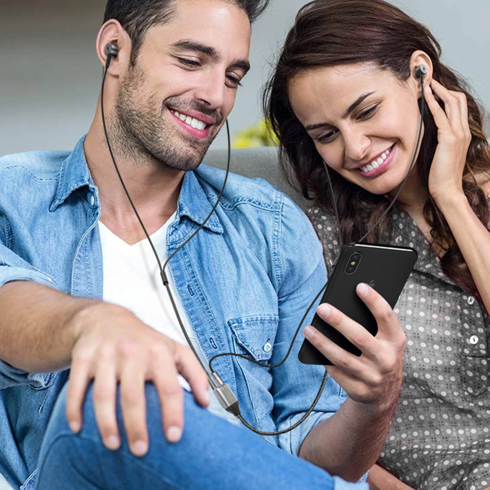 Adaptateur Audio Apple Lightning Mâle Vers Double Jack 3.5mm Femelle Pour Casques - LinQ 7 Adaptateur Audio Apple Lightning Mâle Vers Double Jack 3.5mm Femelle Pour Casques - LinQ – Image 5