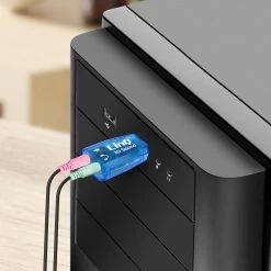 Carte Son Externe USB Vers 2x Jack 3.5mm, Audio + Microphone, LinQ Bleu 12 Carte Son Externe USB Vers 2x Jack 3.5mm, Audio + Microphone, LinQ Bleu -Musique recherchée. ada linq its51 bl 2