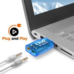 Carte Son Externe USB Vers 2x Jack 3.5mm, Audio + Microphone, LinQ Bleu 14 Carte Son Externe USB Vers 2x Jack 3.5mm, Audio + Microphone, LinQ Bleu -Musique recherchée. ada linq its51 bl 4