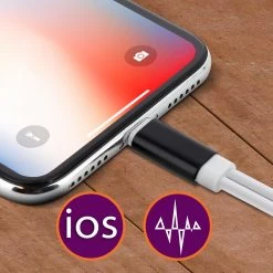 Adaptateur Audio Et Charge Apple Lightning Vers Jack 3.5mm Femelle Et Lightning Femelle - Blanc -Musique recherchée. ada secaudio ip5 4