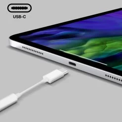 Adaptateur Audio USB-C Vers Jack 3,5mm, Musiques & Appels - Blanc -Musique recherchée. adajack 4apl usbc 9