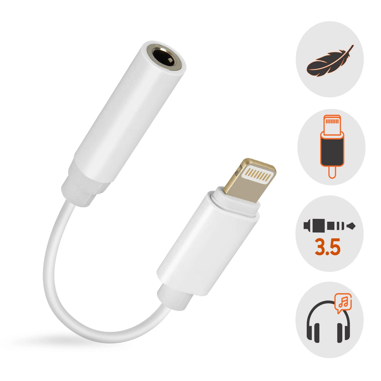 Adaptateur Audio IPhone Lightning Mâle Vers Jack 3.5mm Femelle Blanc 3 Adaptateur Audio IPhone Lightning Mâle Vers Jack 3.5mm Femelle Blanc