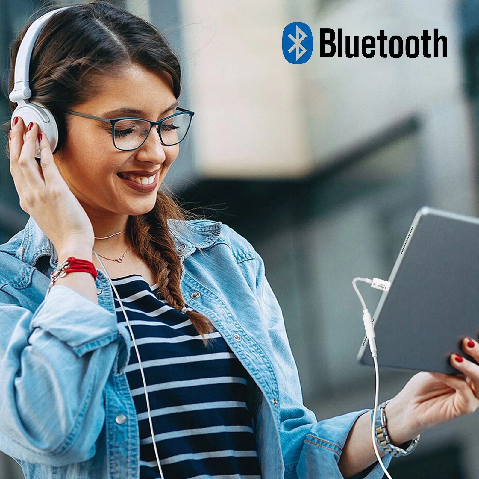 Adaptateur Audio Lightning Mâle Vers Jack 3.5mm Femelle, Connexion Bluetooth, LinQ - Blanc 6 Adaptateur Audio Lightning Mâle Vers Jack 3.5mm Femelle, Connexion Bluetooth, LinQ - Blanc – Image 4