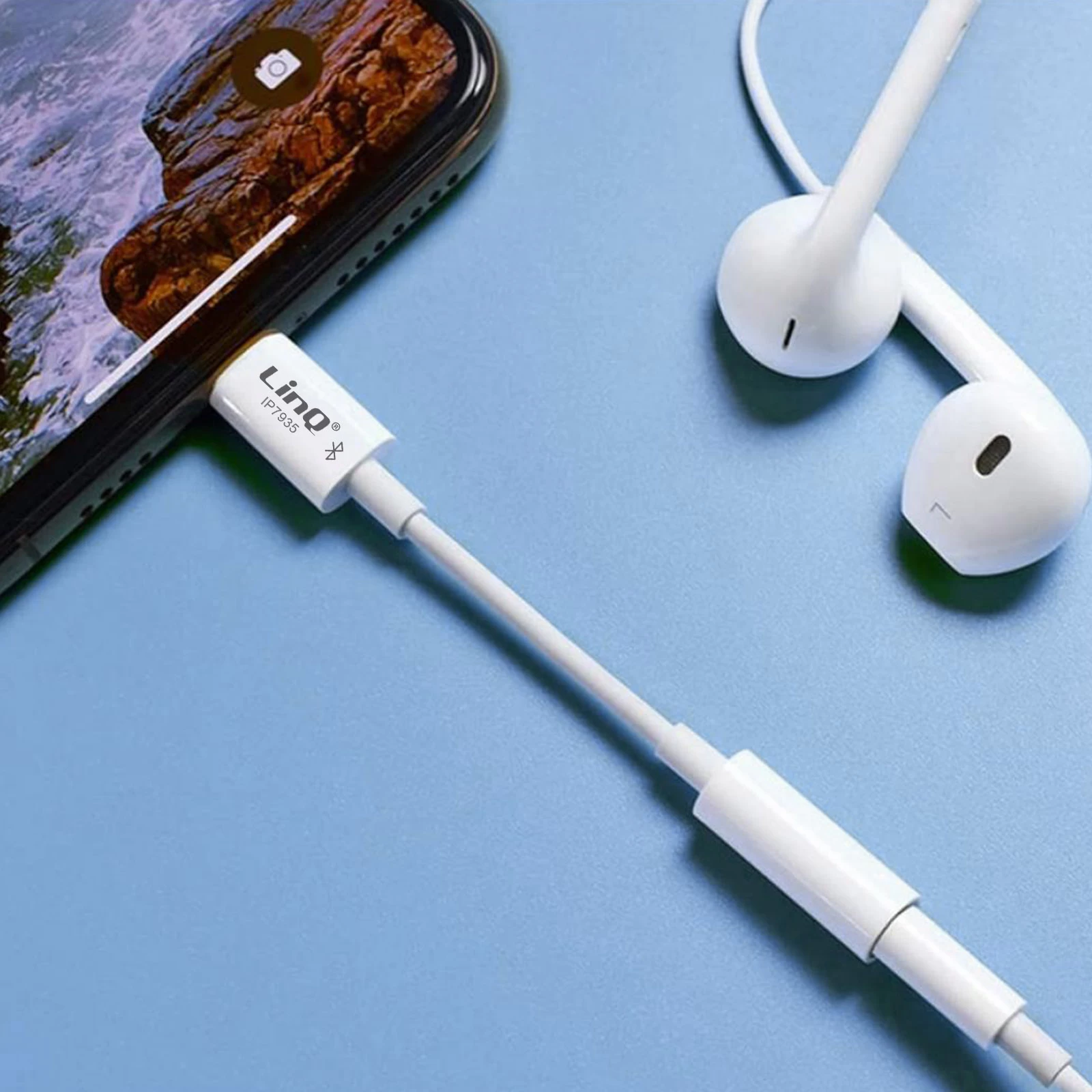 Adaptateur Audio Lightning Mâle Vers Jack 3.5mm Femelle, Connexion Bluetooth, LinQ - Blanc 4 Adaptateur Audio Lightning Mâle Vers Jack 3.5mm Femelle, Connexion Bluetooth, LinQ - Blanc – Image 2