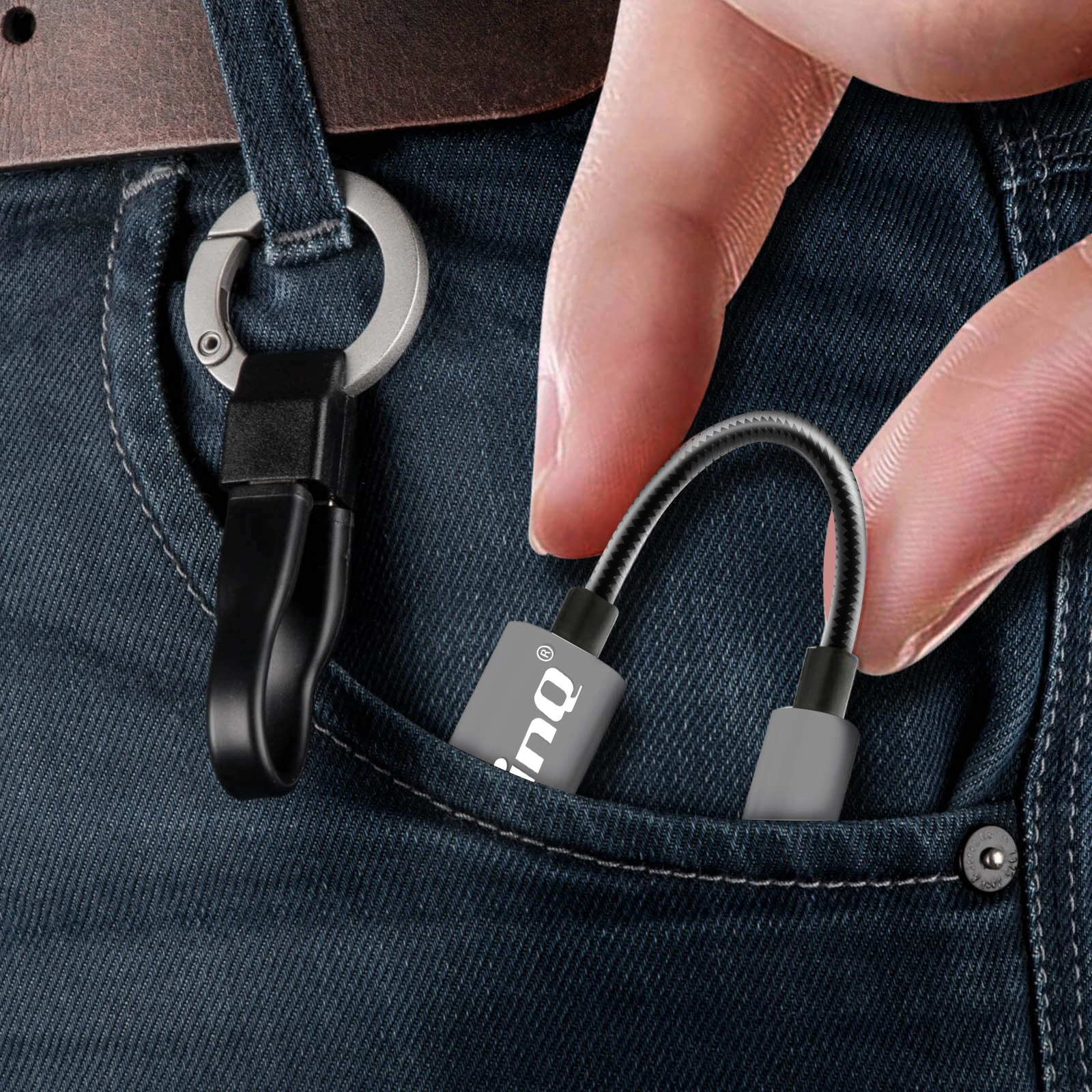 Adaptateur Audio IPhone Lightning Vers Jack 3.5mm Femelle Nylon Tressé 15cm, LinQ A3523 - Gris 8 Adaptateur Audio IPhone Lightning Vers Jack 3.5mm Femelle Nylon Tressé 15cm, LinQ A3523 - Gris – Image 6