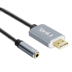 Câble / Adaptateur Audio USB Vers Jack 3.5mm Femelle Nylon Tressé, LinQ - Gris 21 Câble / Adaptateur Audio USB Vers Jack 3.5mm Femelle Nylon Tressé, LinQ - Gris -Musique recherchée. adajack linq u3530 2
