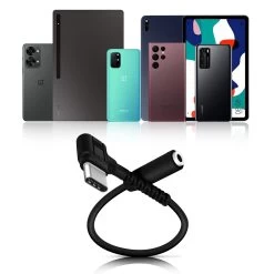 Adaptateur Audio USB-C Vers Jack 3.5mm Femelle, Design Coudé Avec Longueur 12cm - Noir -Musique recherchée. adajack plex usbc 6