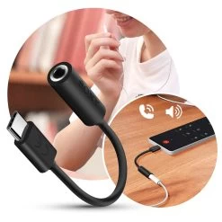 Adaptateur Audio Officiel Sony, USB-C Mâle Vers Jack 3.5mm Femelle - Noir -Musique recherchée. adajack sony ec260 7