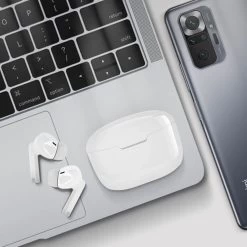 Écouteurs Intra-auriculaires Sans Fil Bluetooth Avec Micro Et Boîtier De Recharge By Akashi - Blanc -Musique recherchée. akapod 4 v2