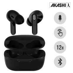 Écouteurs Sans Fil Bluetooth Akashi, Boitier De Charge - Noir