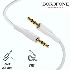 Câble Audio Jack 3.5mm De 1 Mètre - Borofone Modèle BL1 - Blanc