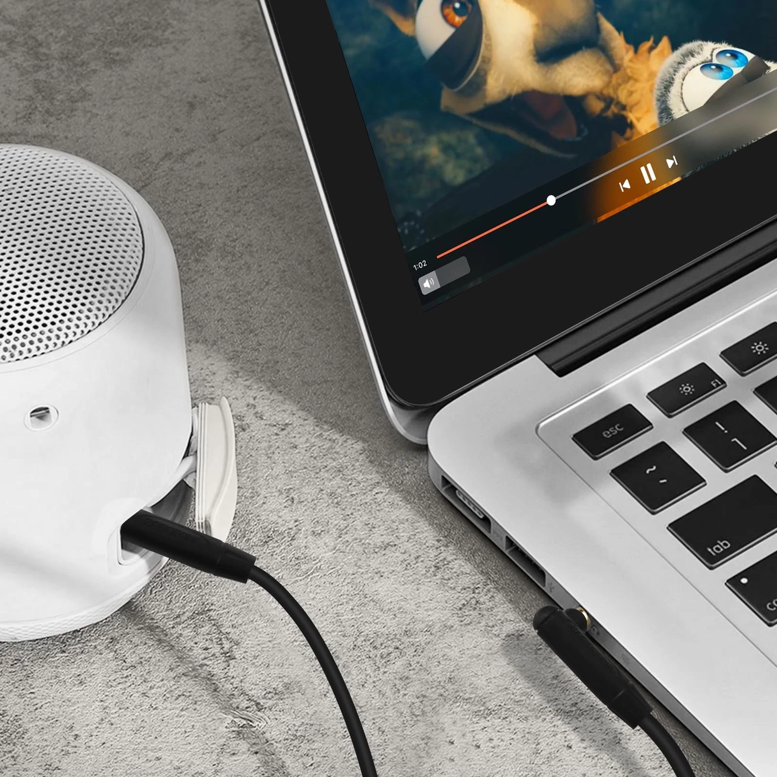 Câble Audio Coudé Jack 3.5mm - Borofone Modèle BL4 - 2 Mètre 7 Câble Audio Coudé Jack 3.5mm - Borofone Modèle BL4 - 2 Mètre – Image 5