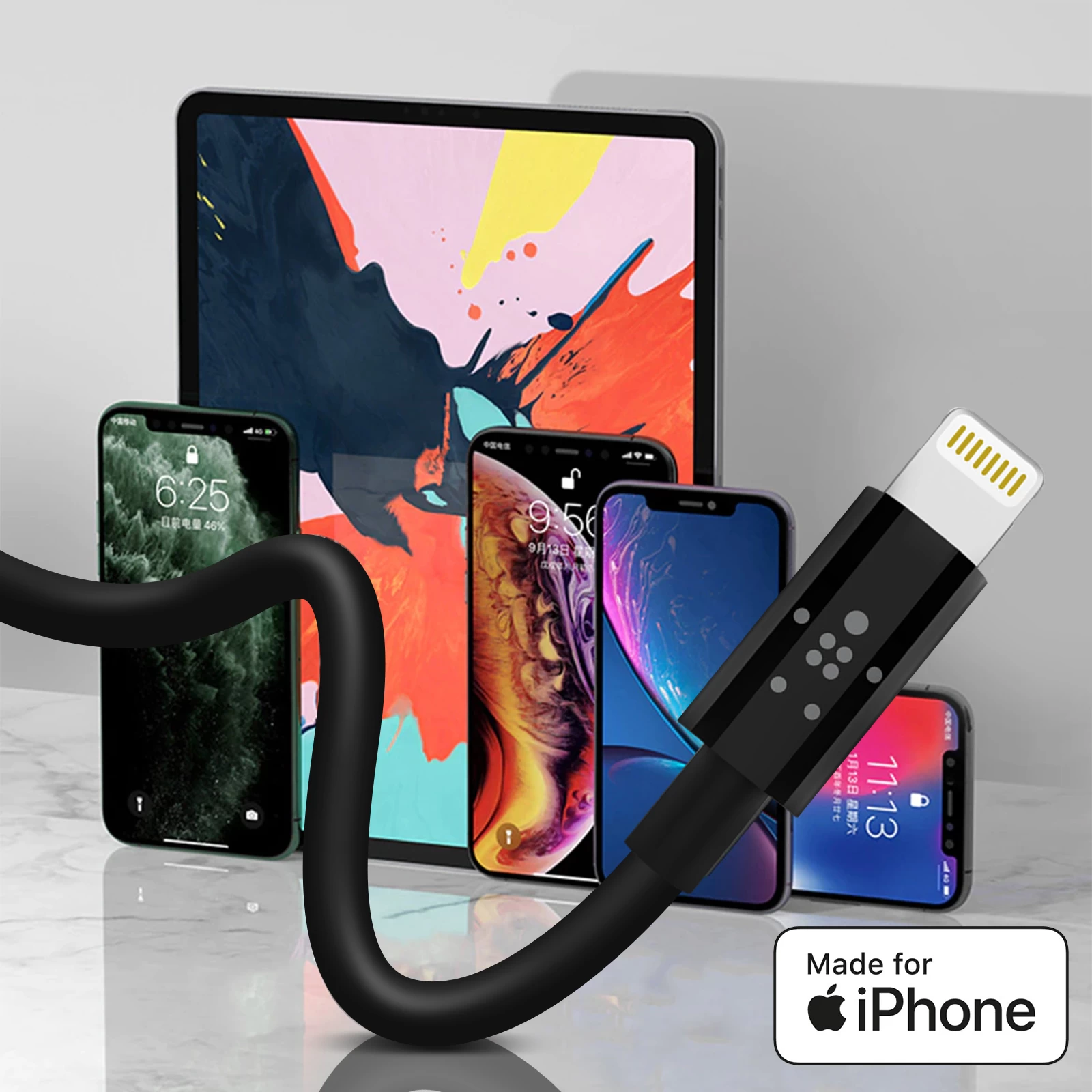 Câble Audio IPhone Lightning MFi Vers Jack 3,5mm Haute Qualité 1.8m, Belkin - Noir 8 Câble Audio IPhone Lightning MFi Vers Jack 3,5mm Haute Qualité 1.8m, Belkin - Noir – Image 6