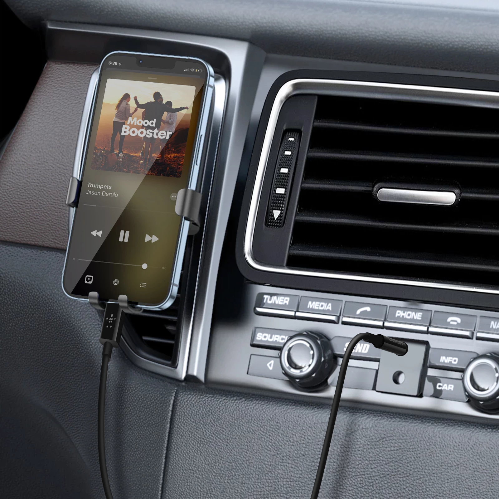 Câble Audio IPhone Lightning MFi Vers Jack 3,5mm Haute Qualité 1.8m, Belkin - Noir 9 Câble Audio IPhone Lightning MFi Vers Jack 3,5mm Haute Qualité 1.8m, Belkin - Noir – Image 7