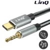 Câble Audio USB-C Vers Jack 3.5mm 4 Broches Mâle Nylon Tressé 1.5m, LinQ - Noir 1 Câble Audio USB-C Vers Jack 3.5mm 4 Broches Mâle Nylon Tressé 1.5m, LinQ - Noir -Musique recherchée. aux linq a3518 r