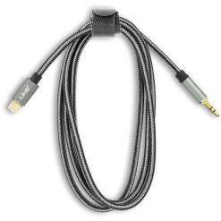 Câble Audio IPhone Lightning Vers Jack 3.5mm Mâle Nylon Tressé 1.5m, LinQ - Gris -Musique recherchée. aux linq a3522 2