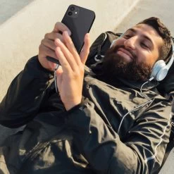 Câble Audio IPhone Lightning Vers Jack 3.5mm Mâle Nylon Tressé 1.5m, LinQ - Gris -Musique recherchée. aux linq a3522 3