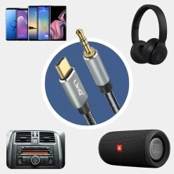 Câble Audio USB-C Vers Jack 3.5mm Mâle Nylon Tressé 1.5m, LinQ - Gris 19 Câble Audio USB-C Vers Jack 3.5mm Mâle Nylon Tressé 1.5m, LinQ - Gris -Musique recherchée. aux linq tpc3515 9