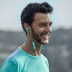 Écouteurs Filaire Bluetooth Defunc, Contour Oreille Télécommande Microphone, Autonomie 5h - Turquoise -Musique recherchée. bt dfc hybrid tk 4