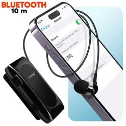 Oreillette Bluetooth Design Micro-Cravate, Autonomie 20 Heures Et Connexion Multipoint, LinQ R8388 - Noir -Musique recherchée. bt linq bk 838 4