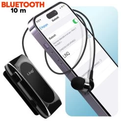 Oreillette Bluetooth Design Micro-Cravate, Autonomie 20 Heures Et Connexion Multipoint, LinQ R8388 - Argent -Musique recherchée. bt linq sl 838 4