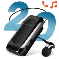 Oreillette Bluetooth Design Micro-Cravate, Autonomie 20 Heures Et Connexion Multipoint, LinQ R8388 - Argent -Musique recherchée. bt linq sl 838 6