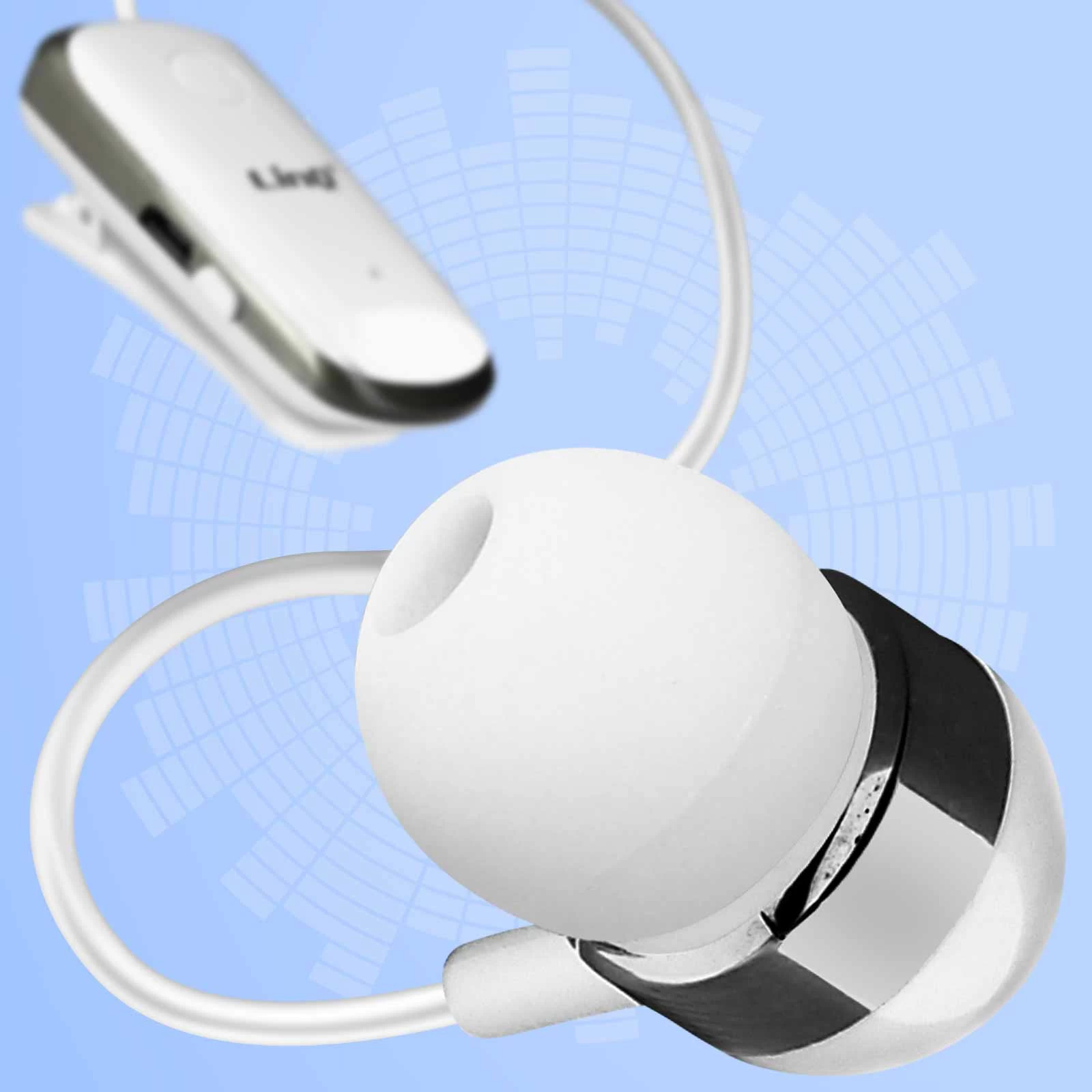 Oreillette Bluetooth Fonction Vibreur Et Annonce Vocale Avec Câble Rétractable, LinQ R839 - Blanc 6 Oreillette Bluetooth Fonction Vibreur Et Annonce Vocale Avec Câble Rétractable, LinQ R839 - Blanc – Image 4
