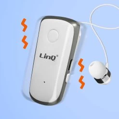 Oreillette Bluetooth Fonction Vibreur Et Annonce Vocale Avec Câble Rétractable, LinQ R839 - Blanc 16 Oreillette Bluetooth Fonction Vibreur Et Annonce Vocale Avec Câble Rétractable, LinQ R839 - Blanc -Musique recherchée. bt linq wh 839 5