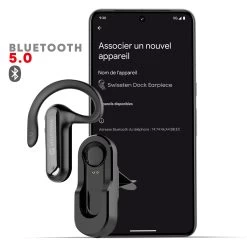 Oreillette Bluetooth + Support De Charge Magnétique - Swissten Dock Earpiece -Musique recherchée. bt swiss dock 4