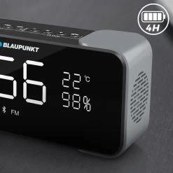 Enceinte Bluetooth Fonction Radio Réveil - Lecteur Micro-SD Et Effet Miroir, Blaupunkt - Argent Et Noir 14 Enceinte Bluetooth Fonction Radio Réveil - Lecteur Micro-SD Et Effet Miroir, Blaupunkt - Argent Et Noir -Musique recherchée. bt16 clock 5