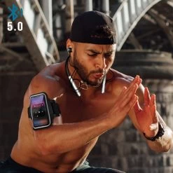 Ecouteur Sans Fil Sport Magnétiques Tour De Cour, GJBY CA-112 Series - Noir -Musique recherchée. ca112 bk 4