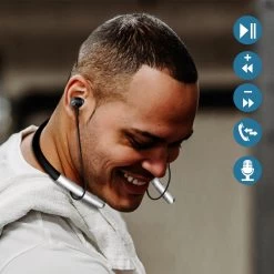 Ecouteur Sans Fil Sport Magnétiques Tour De Cour, GJBY CA-112 Series - Noir -Musique recherchée. ca112 bk 7 2