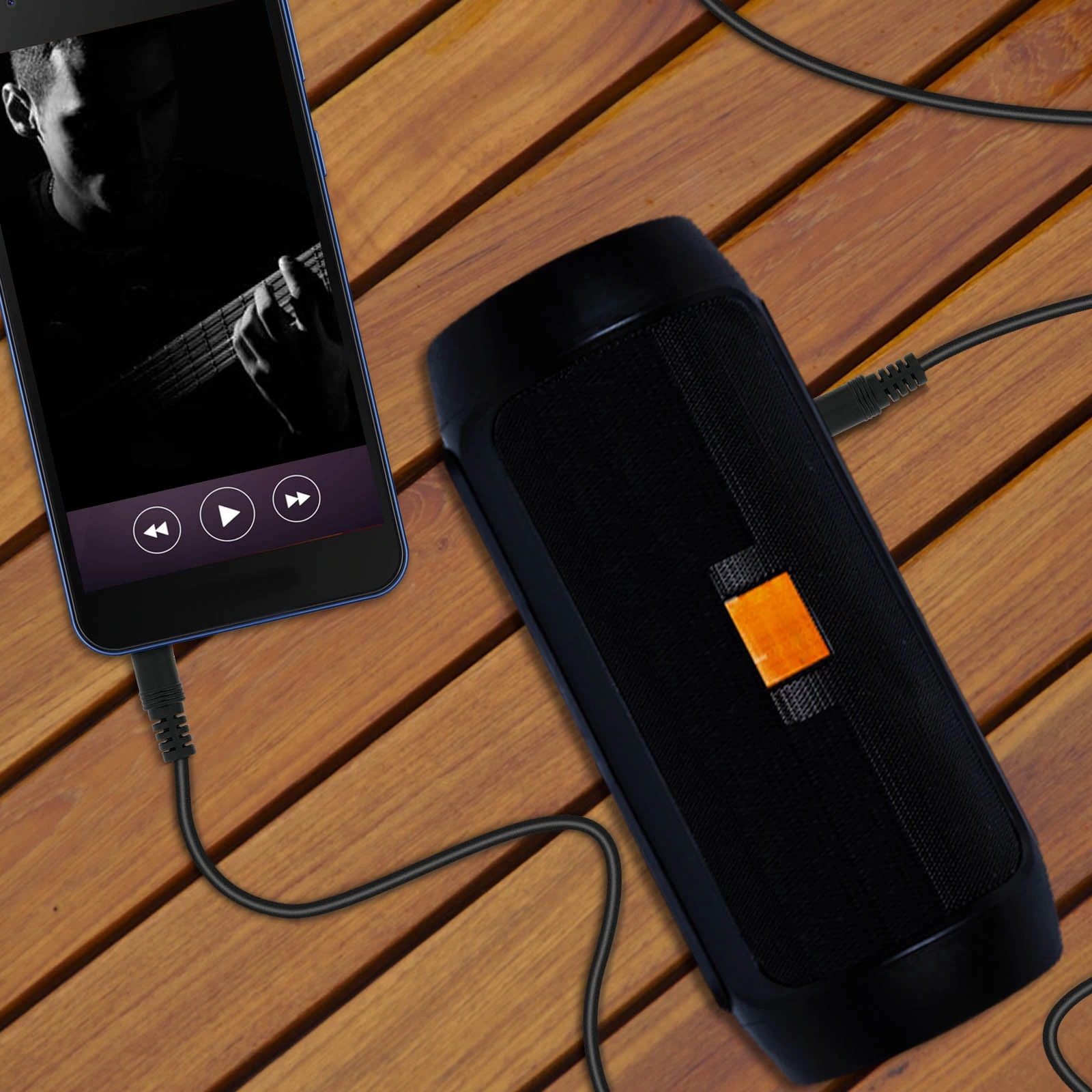 Câble Audio Auxiliaire Jack 3.5 Mm Mâle/Mâle, 5 Mètres By LinQ - Noir 5 Câble Audio Auxiliaire Jack 3.5 Mm Mâle/Mâle, 5 Mètres By LinQ - Noir – Image 3