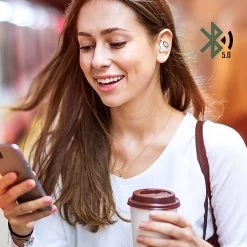 Écouteurs Sans Fil Bluetooth Intra-auriculaires, DT-2 - Rose -Musique recherchée. dt2 pk dv2 2