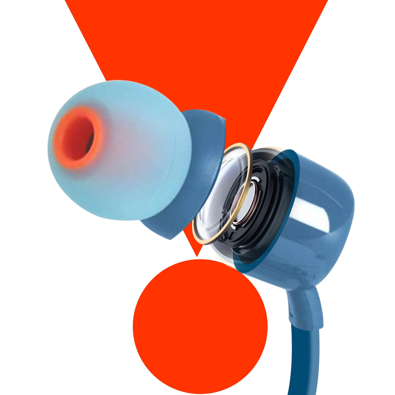 Écouteurs Filaires JBL T110 Intra-auriculaires Son Pure Bass, Kit Mains Libres - Prise 3.5mm - Bleu 5 Écouteurs Filaires JBL T110 Intra-auriculaires Son Pure Bass, Kit Mains Libres - Prise 3.5mm - Bleu – Image 3