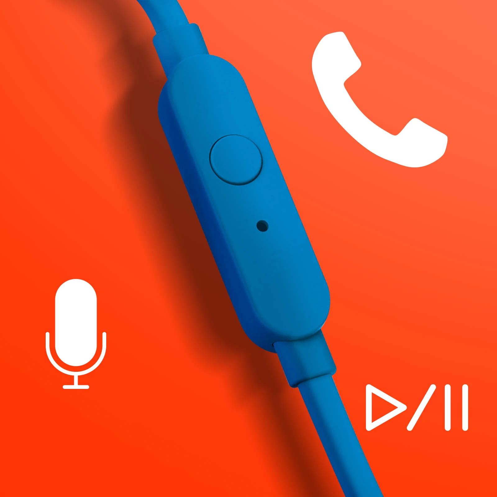 Écouteurs Filaires JBL T110 Intra-auriculaires Son Pure Bass, Kit Mains Libres - Prise 3.5mm - Bleu 6 Écouteurs Filaires JBL T110 Intra-auriculaires Son Pure Bass, Kit Mains Libres - Prise 3.5mm - Bleu – Image 4