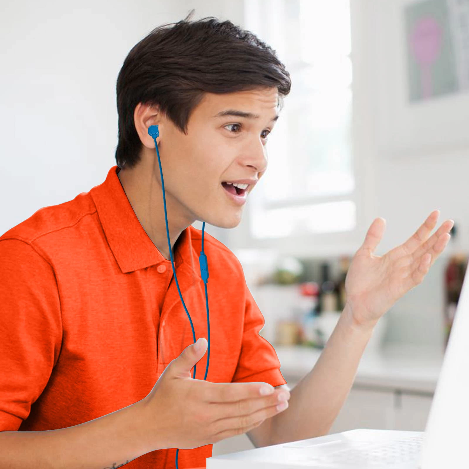 Écouteurs Filaires JBL T110 Intra-auriculaires Son Pure Bass, Kit Mains Libres - Prise 3.5mm - Bleu 8 Écouteurs Filaires JBL T110 Intra-auriculaires Son Pure Bass, Kit Mains Libres - Prise 3.5mm - Bleu – Image 6