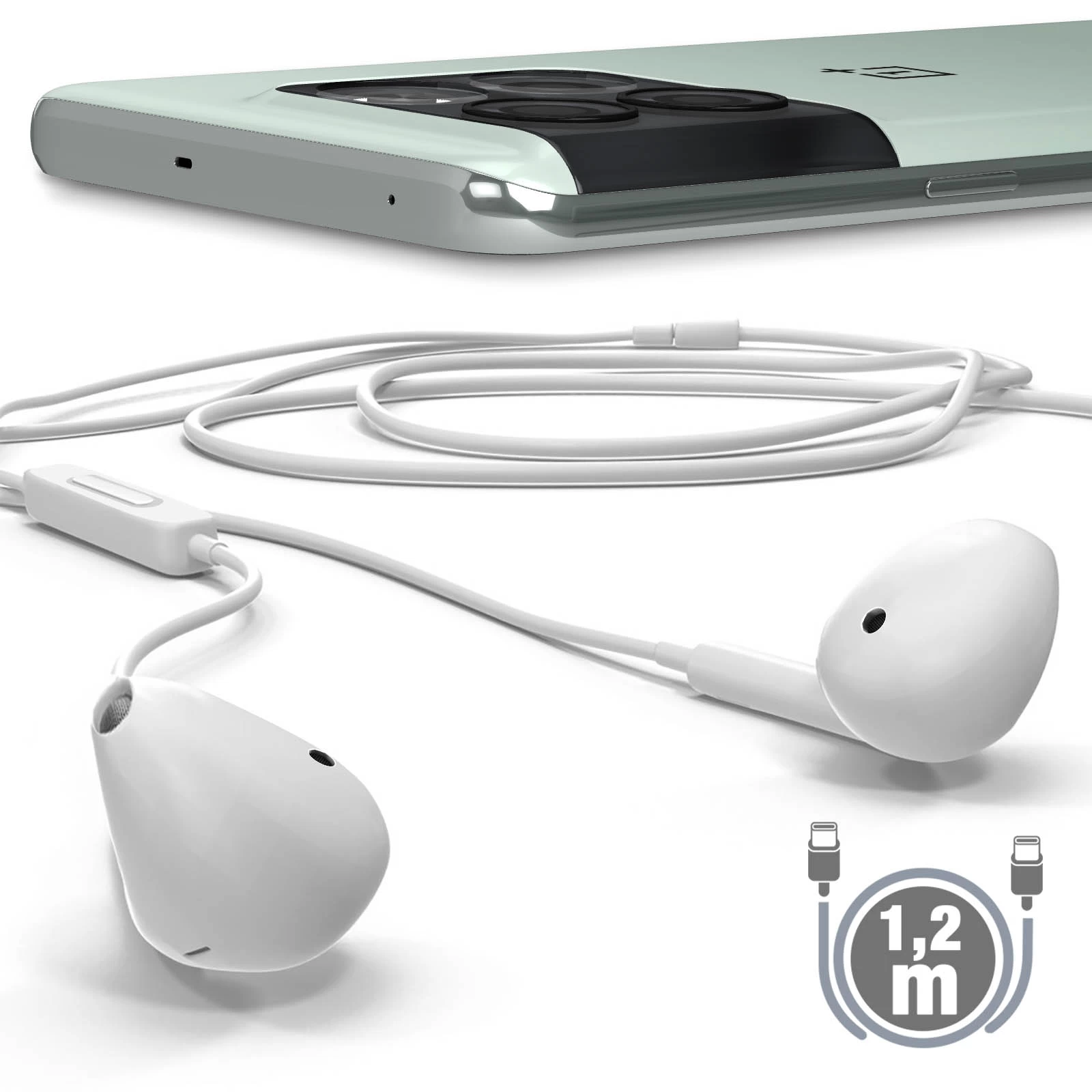 Écouteurs USB-C OnePlus Original, Kit Main Libre - Blanc 10 Écouteurs USB-C OnePlus Original, Kit Main Libre - Blanc – Image 8